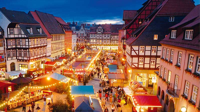 Quedlinburg julmarknad  Julmarknadsresa till korsvirkesstaden Quedlinburg
