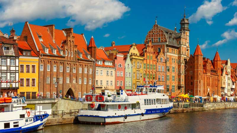 Gdansk med sommarmarknad